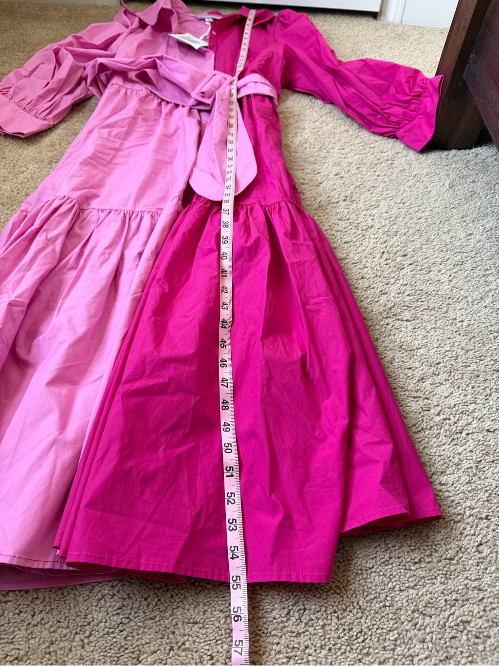 Nwt Christopher John Rogers 2 Tone Pink Shirt Dress Belted Button Tiered 24w/26w — image 4 of 8
